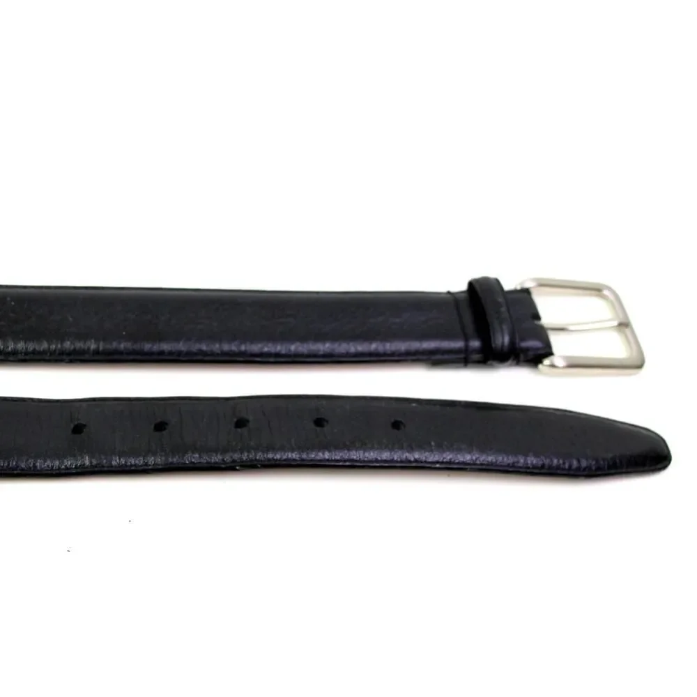 CLASSIC BLACK GENUINE LEATHER 1 1/8